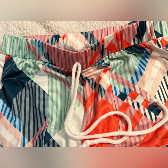 NEW SHEIN Unity Jogger Drawstring Full Print Pants With Pockets & Side Stripes - Picture 11 of 15